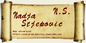 Nadja Stjepović vizit kartica